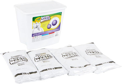Crayola Model Magic White, 4?Pack (8 oz Each), Teacher Must Haves & Classroom Essentials, Air?Dry Modeling Material for Kids, Sculpting Craft Clay Alternative, Ages 3+