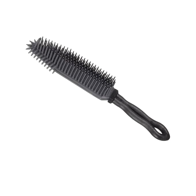Silicone Pet Hair Remover Angled Brush Car Couch Clothes Furniture - Dog & Cat Fur Lint Removal Brush Soft Rubber Bristles