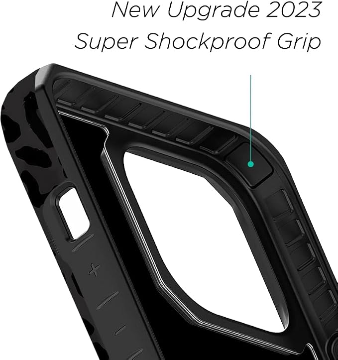 Compatible with iPhone 15/14 6.1 inch Protective Case Black Leopard Case Slim Soft TPU Silicone Shockproof Bumper Cover Compatible iPhone for 15/14 6.1