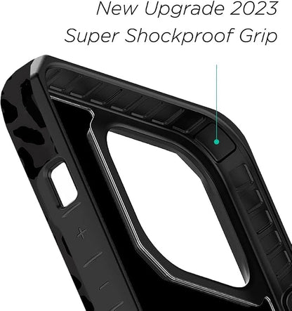 Compatible with iPhone 15/14 6.1 inch Protective Case Black Leopard Case Slim Soft TPU Silicone Shockproof Bumper Cover Compatible iPhone for 15/14 6.1