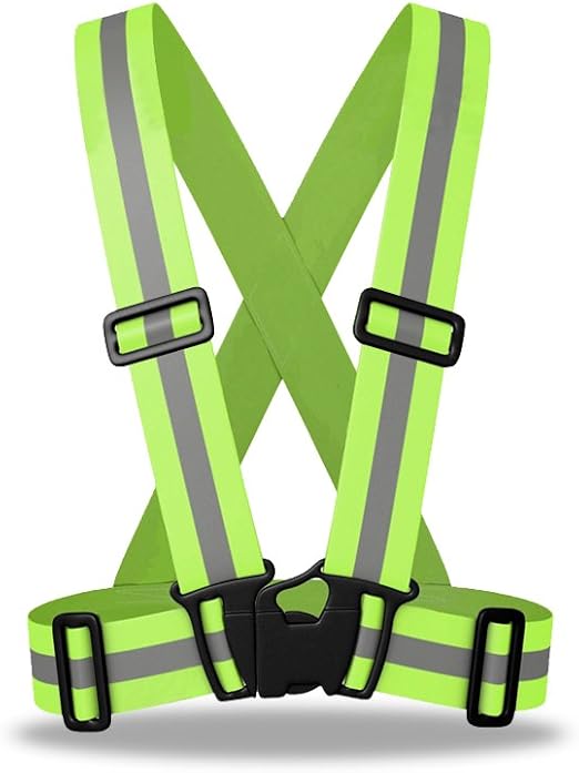 zojo Reflective Vest | Lightweight, Adjustable & Elastic | Safety & High Visibility for Running, Jogging, Walking,Cycling | Fits Outdoor Clothing (1 Pack, Neon Yellow)