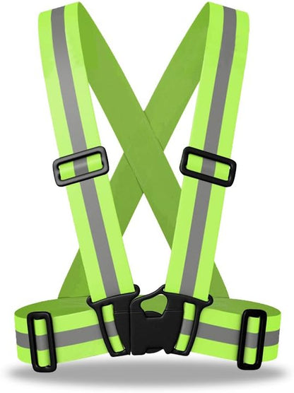 zojo Reflective Vest | Lightweight, Adjustable & Elastic | Safety & High Visibility for Running, Jogging, Walking,Cycling | Fits Outdoor Clothing