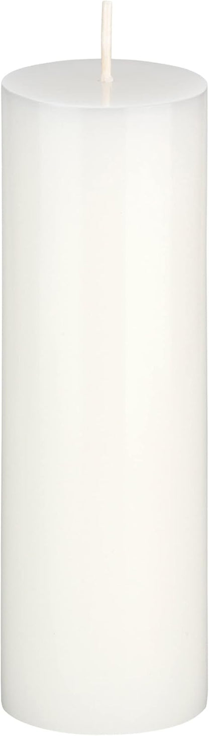 Mega Candles 1 pc Unscented Solid White Pillar Candles, Hand Poured Premium Wax Candle 2 Inch x 6 Inch, Home Decor, Spas, Weddings, Celebrations, Party, Centerpieces, Holidays, Vigils, Prayers