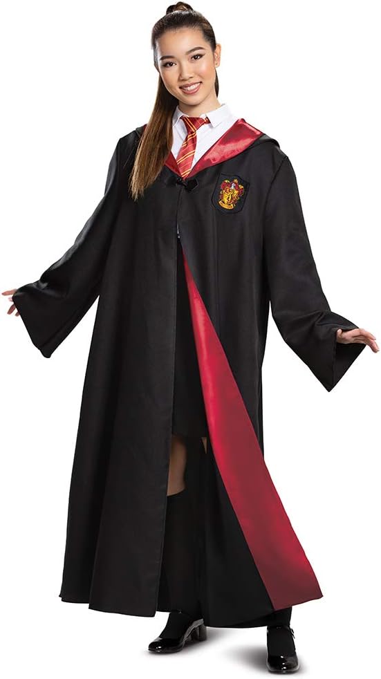 Harry Potter Robe, Deluxe Wizarding World Hogwarts House Themed Robes for Adults, Movie Quality Dress Up Costume Accessory