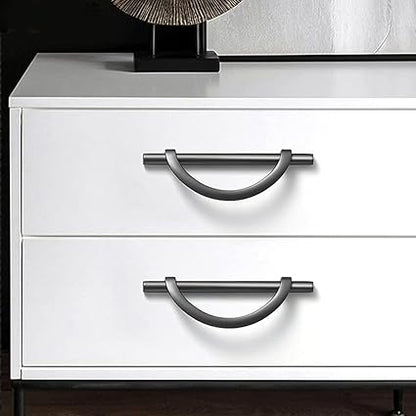 Light Luxury Cabinet Cupboard Pulls Half Moon Wardrobe Handle Bedroom Kitchen Drawer Door Pulls Simple Design Cabinet Pulls Antique and Knobs, Gold