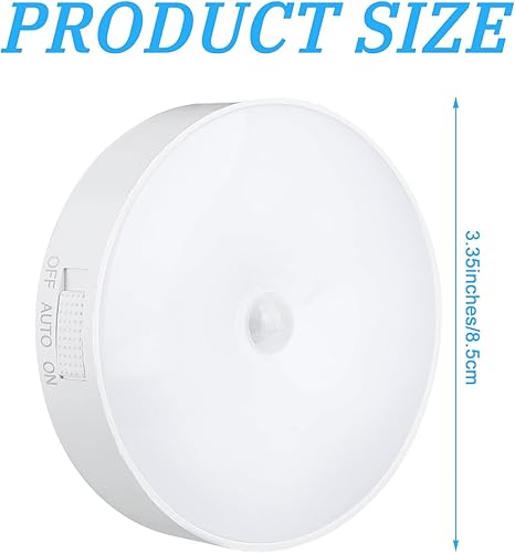 1 Pcs Magnetic Cruise Ship Motion Sensor Light with USB Cable LED Rechargeable Night Light Battery Nightlight Safe Cordless Night Light for Cruise Ship Cabin Hallway Bathroom, Warm White