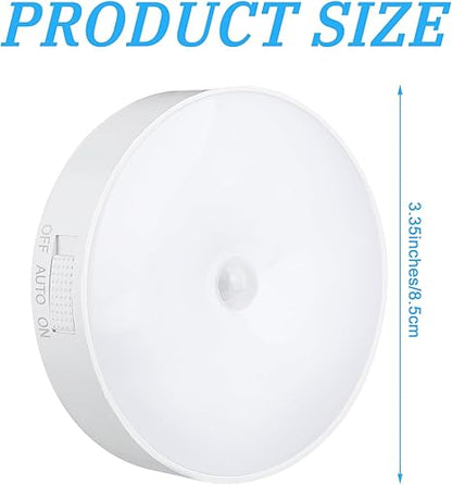 1 Pcs Magnetic Cruise Ship Motion Sensor Light with USB Cable LED Rechargeable Night Light Battery Nightlight Safe Cordless Night Light for Cruise Ship Cabin Hallway Bathroom, Warm White