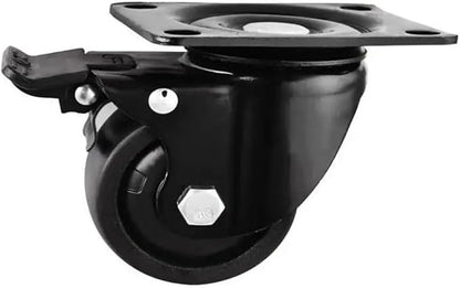 1 Piece 2.5 inch Low Gravity Nylon Denim Wheel Medium Heavy Duty Industrial Swivel Brake Caster Bearing