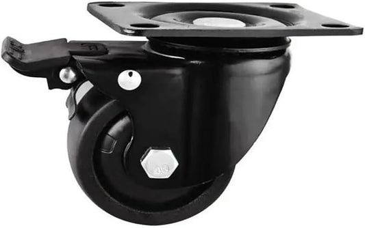 1 Piece 2.5 inch Low Gravity Nylon Denim Wheel Medium Heavy Duty Industrial Swivel Brake Caster Bearing