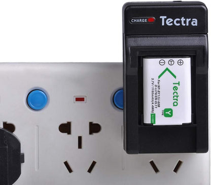 Tectra Charger Only, for NP-BY1 EN-EL11 LI-60B D-Li78 Compatible with Nikon Coolpix S550 S560 Sony Action Cam Mini HDR-AZ1VR AZ1 AZ1V AZ1VR Olympus FE-370