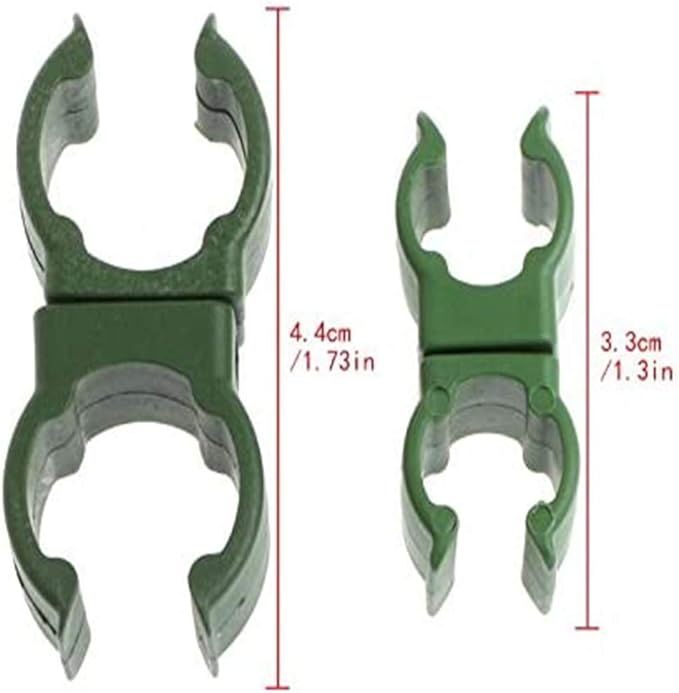 50pcs Plant Trellis Connector Clips Greenhouse Fastener Buckle Cross Clip Rotatable Rod Connector for Tomato Cage Plant Stakes (for 11mm Rods)