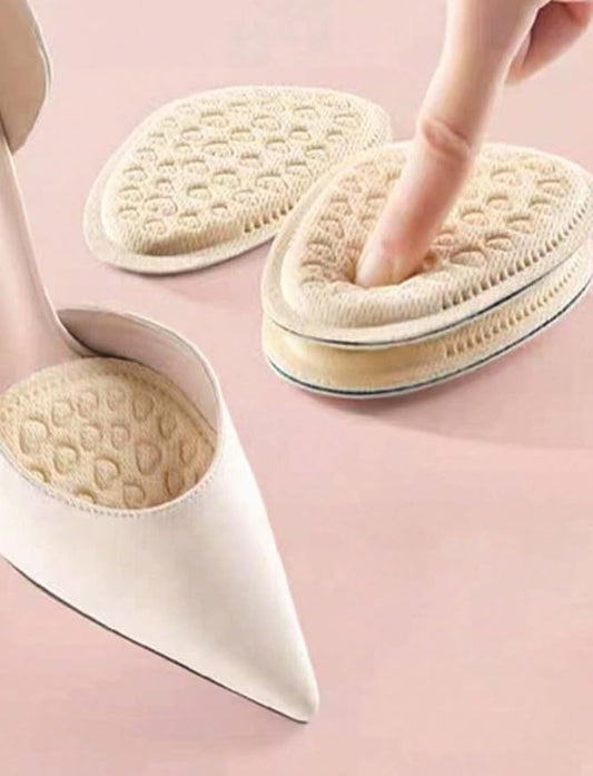 1 Pair: Soft Toe Shoe Insoles (Beige)
