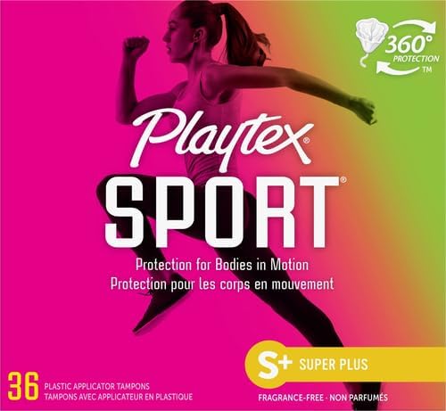 Playtex Sport Tampons, Super Plus Absorbency, Fragrance-Free - 36ct