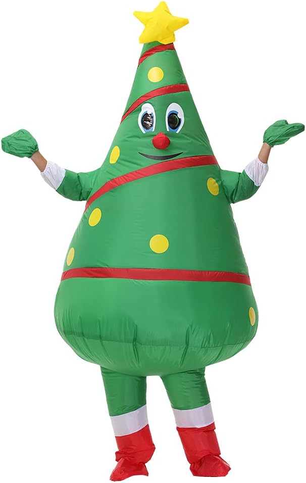 Santa Claus Inflatable Costume Xmas Santa Blow Up Suit Santa Christmas Costume Jumpsuit