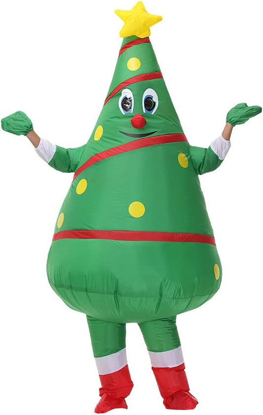 Santa Claus Inflatable Costume Xmas Santa Blow Up Suit Santa Christmas Costume Jumpsuit