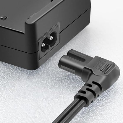 AC power cord for Samsung TV 24, 32, 43, 49, 50, 55, 55, 70, 60, 65, 75, 90 inches, 90 degree angle, C7 power cable compatible with LG TV 24, 28, 32, 40, 43
