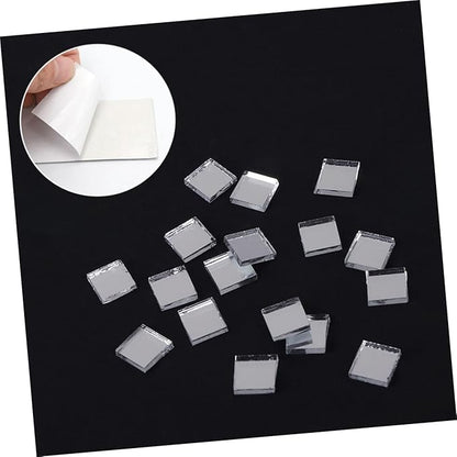 2 Rolls Self Adhesive Mirror Mosaic Decals of Decorative Craft Tiles for Projects Easy to Peel and Stick Durable for Walls Glass and Smooth Surfaces