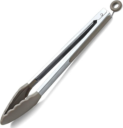 Berglander Cooking Tongs Heavy Duty Food Tongs For Cooking With Silicone Tips, Kitchen Tongs, Grill Tongs, Dishwasher Safe, Easy to Clean