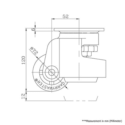 AC-1000F White Light  Medium Duty Flange Leveling Caster