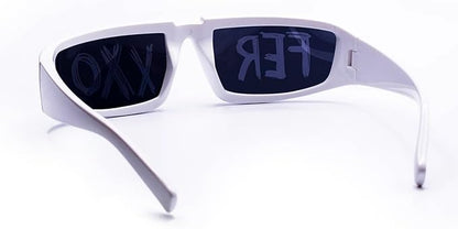 Ferxxxo Glasses, Gafas del ferxxxo, Feliz cumpleanos ferxxxo, Ferxxxo Merch, Sports Sunglasses (White)