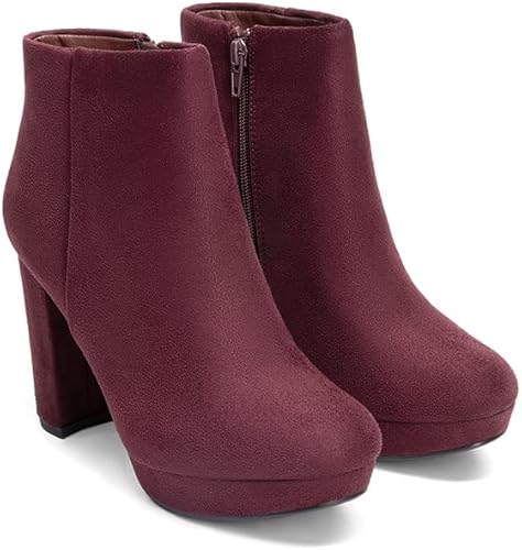 DREAM PAIRS Women's Stomp High Heel Ankle Boots