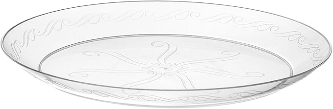 Embellish [20 Count] 6 Inch Dessert Plates Crystal Clear Disposable Heavy Duty Plastic, Ideal For Wedding, Catering, Parties, Buffets, Events, Or Everyday Use, 1 Pack