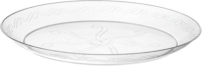 Embellish [20 Count] 6 Inch Dessert Plates Crystal Clear Disposable Heavy Duty Plastic, Ideal For Wedding, Catering, Parties, Buffets, Events, Or Everyday Use, 1 Pack