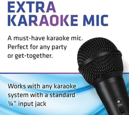 808 Singsation Dynamic Microphone with 6' Cord, Lightweight, No Batteries Required, Plug and Play Accessory, Designed for SPKA30SPKA700 Karaoke Machines