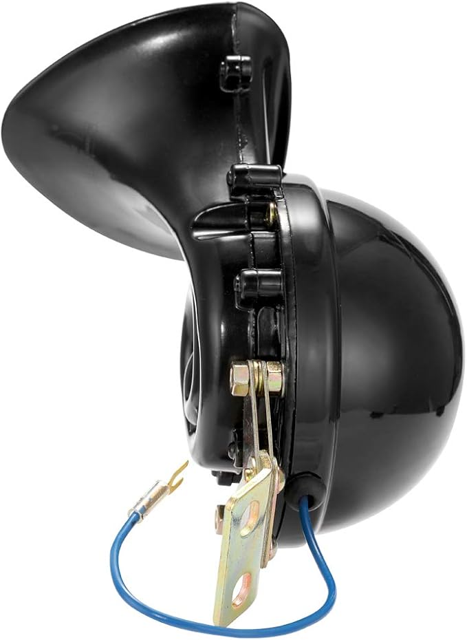 Air Horn Loud 105DB 12V24V Black Waterproof Electric Snail Horn Air Horn Raging Sound For Car Motorcycle Truck Boat