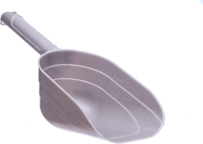 Petmate 2 Cup Pet Food Scoop With Measuring Lines; BPA Free,Silver