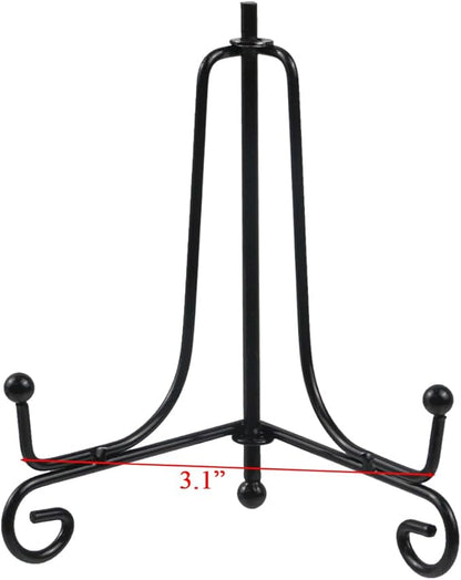 Xiaoyztan Plate Display Easel Universal Iron Wire Stand Holder For Picture Frame Photos Cllectibles Teabrick Decors 4 IN Height 5 Pcs