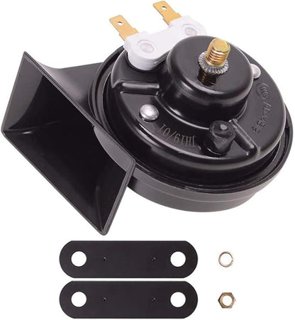 Evermotor Car Horn 12v Loud Air Horn Universal Signal Speaker for Motorcycle,Truck,Golf Cart,Moped,Scooter,ATV 118 dB Snail Horns with E-MARK