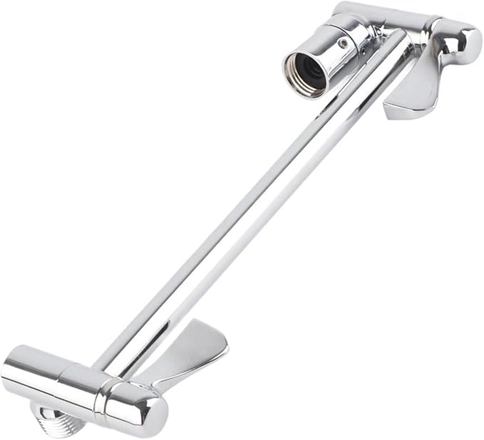 Shower Arm Extension, Adjustable Shower Extension Arm 10 Inch Brass Shower Arm Extender Hardware Brushed Wall, Shower Arms and Slide Bars