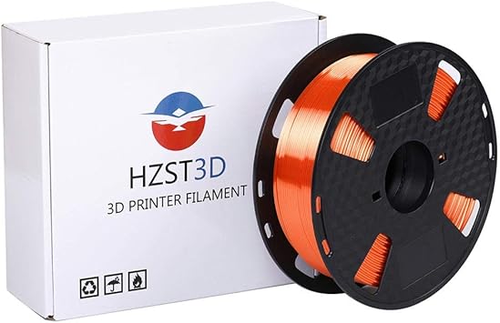 Silk Orange PLA Filament 1.75 mm 3D Printer Filament FDM Printing Materials 1KG 2.2LBS Spool Silky Shiny Shine Gold Silver Copper Green Orange PLA HZST3D