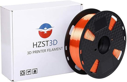 Silk Orange PLA Filament 1.75 mm 3D Printer Filament FDM Printing Materials 1KG 2.2LBS Spool Silky Shiny Shine Gold Silver Copper Green Orange PLA HZST3D