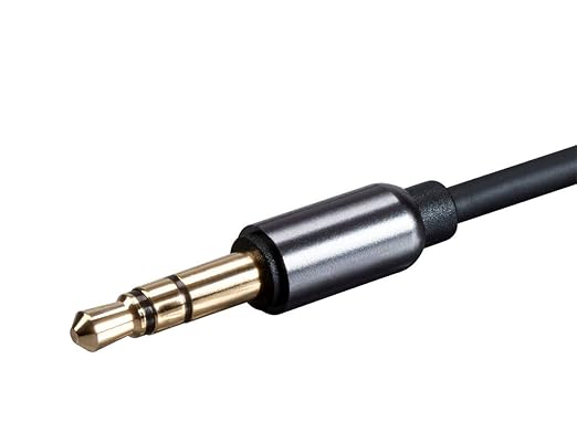 Monoprice 0.138" TRS Auxiliary Audio Cable, Gold Plated, 3ft., Black, Onyx Series