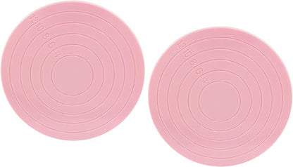 2 Pcs Cake Decorating Turntable - 5.5 Inch Revolving Cake Stand - Cookie Decorating Swivel Stand for Kitchen Cake Baking - Pink