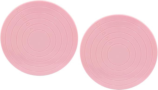 2 Pcs Cake Decorating Turntable - 5.5 Inch Revolving Cake Stand - Cookie Decorating Swivel Stand for Kitchen Cake Baking - Pink
