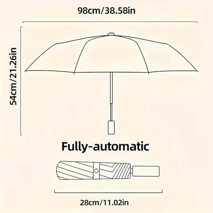 Umbrella for Rain and Sun, Windproof Travel Size Compact Folding Umbrella with Ergonomic Handle for Daily Commute and Outdoor