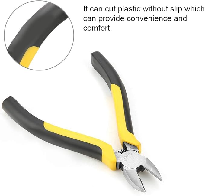 Side Cutting Nippers, Cable Wire Cutter Tool with Ergonomics Handle for Comfort Suitable for Various Cables (TU-206)