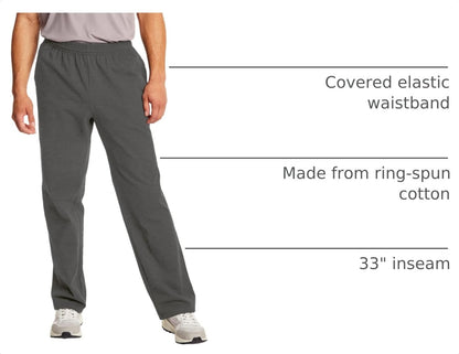 Soft, cozy cotton Hanes sweatpants perfect for relaxing, working out, and all-day comfort with pockets.
