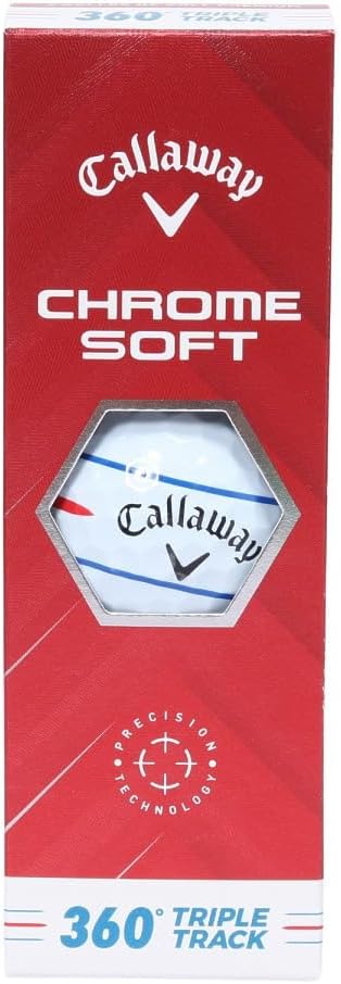 Callaway Chrome Soft Triple Track 360 Golf Balls (White, 3pk) 1 Sleeve 2024