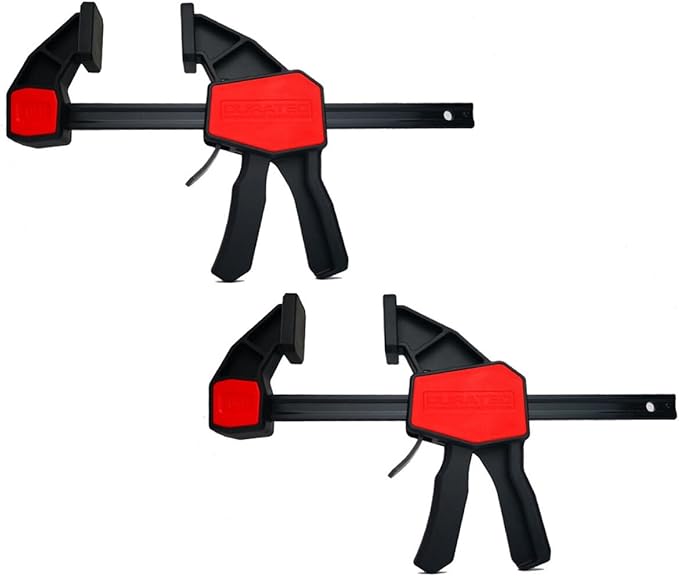 2PCS Bar Clamps For Woodworking Quick Grip Clamps Trigger Clamp Opening Reinforced Thickened Design with Quick Conversion Button (6inch)