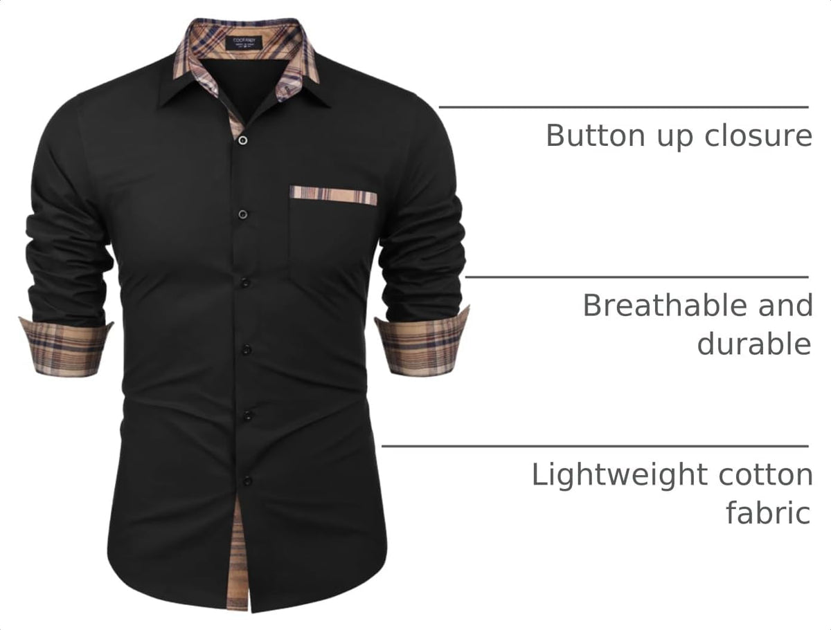 This lightweight cotton button-down shirt features a classic plaid pattern and is perfect for any casual or business occasion.