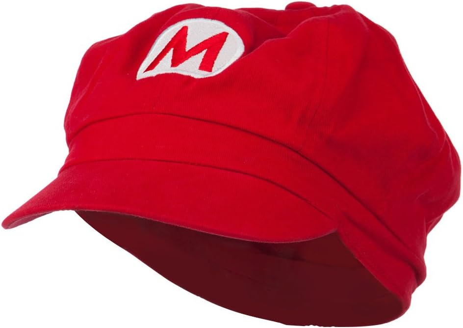 Youth Circle Mario Embroidered Cotton Newsboy Cap