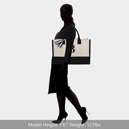 BAGAIL Letter B Versatile tote bag with personalized embroidery and durable canvas, perfect for various occasions and as a thoughtful gift.
