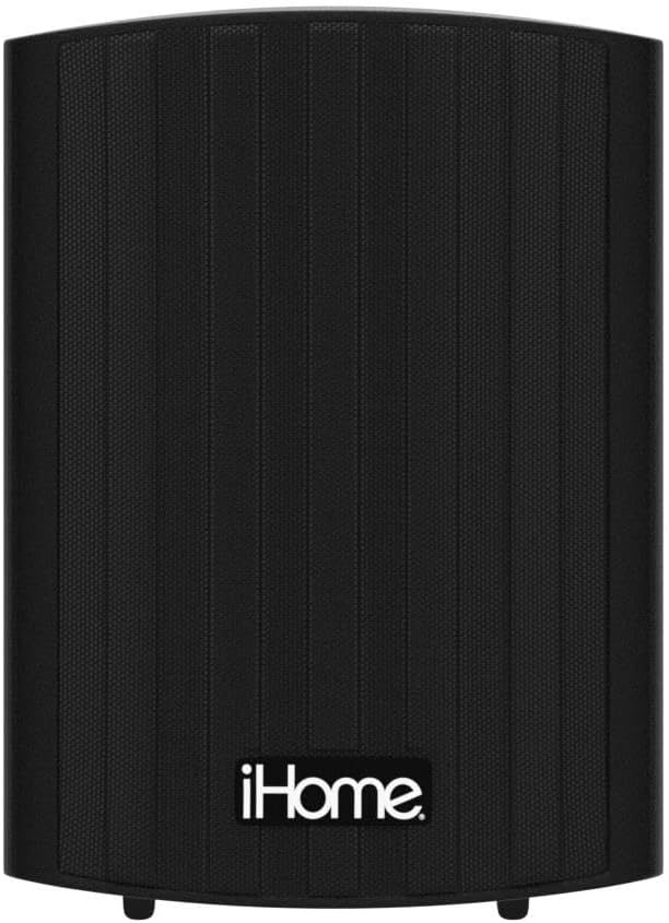 iHome IHSI-W400BT-PR-BLK Bluetooth 4-Inch 100W Weatherproof Speakers, IndoorOutdoor, WallCeiling Mount, Surround Sound, Pair - Ideal for Home Parties