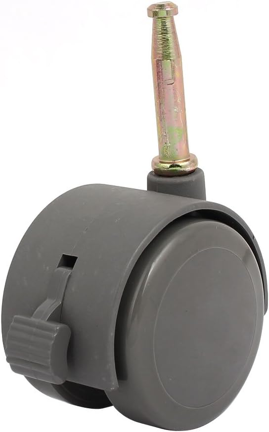 Aexit 2-inch Polyurethane Civil Equipment Hardware Accessories Crib Stem Caster Gray w Brake Model:13as218qo454 (pack of 4)