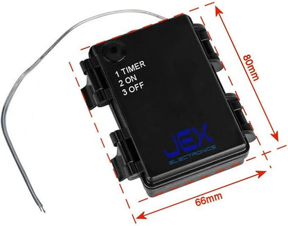 Waterproof Three or 3Xtriple AA Battery Holder 3.6V4.5V with Power Switch Timer and Bare Cable Ends
