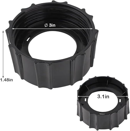 Replacement Parts 5-Cup Glass Jar with Base Collar Ring and Blade,Compatible with BLACK&DECKER 10-Speed Blender BL2010BP/BL2020